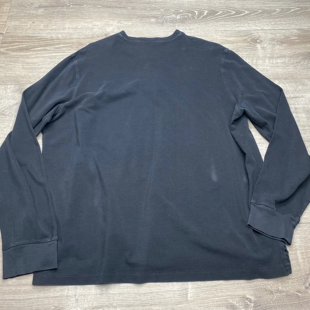 Polo Ralph Lauren Shirt Henley Mens XL Featherweight Mesh Cotton‎ Long Sleeve